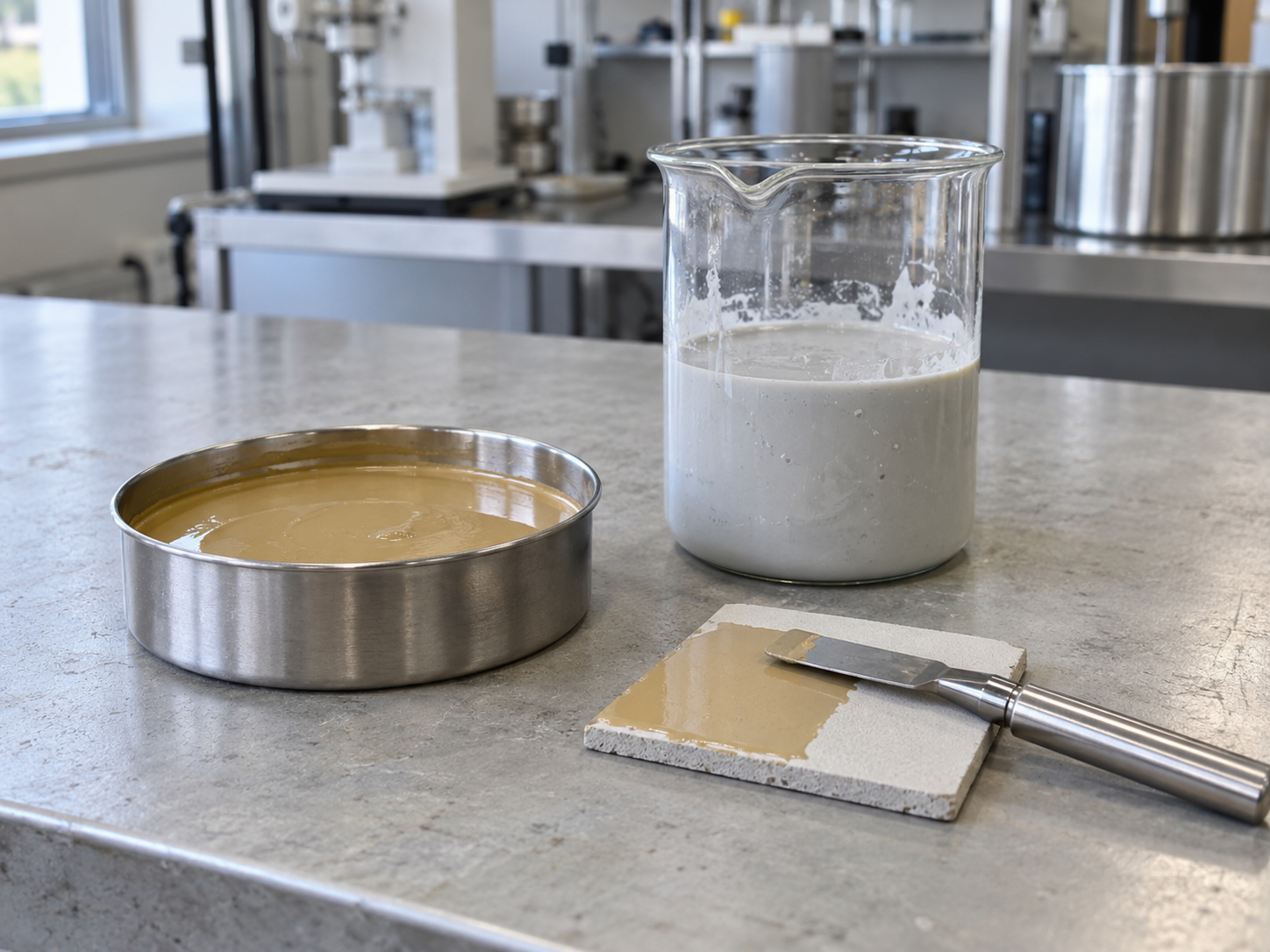 Fine chemical mixing application illustration — AI-generated